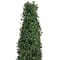 4ft. Unlit Artificial Two-Tone Boxwood Pyramid Topiary Tree with Round Pot